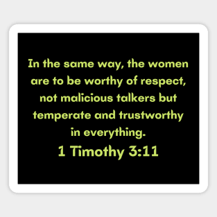 Bible Verse 1 Timothy 3:11 Magnet
